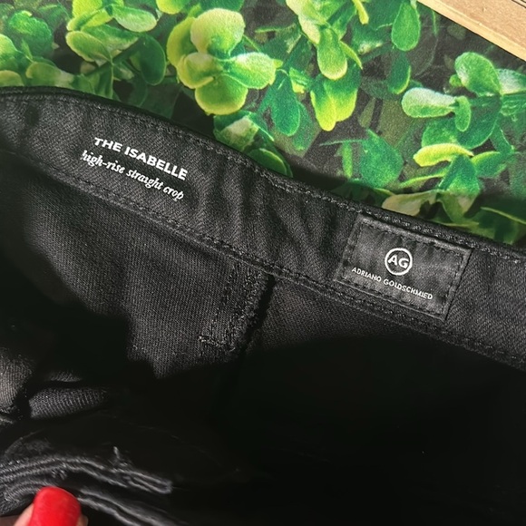 AG The Isabella Black High-Rise Straight Studded Jeans size 26 NEW - Picture 7 of 16